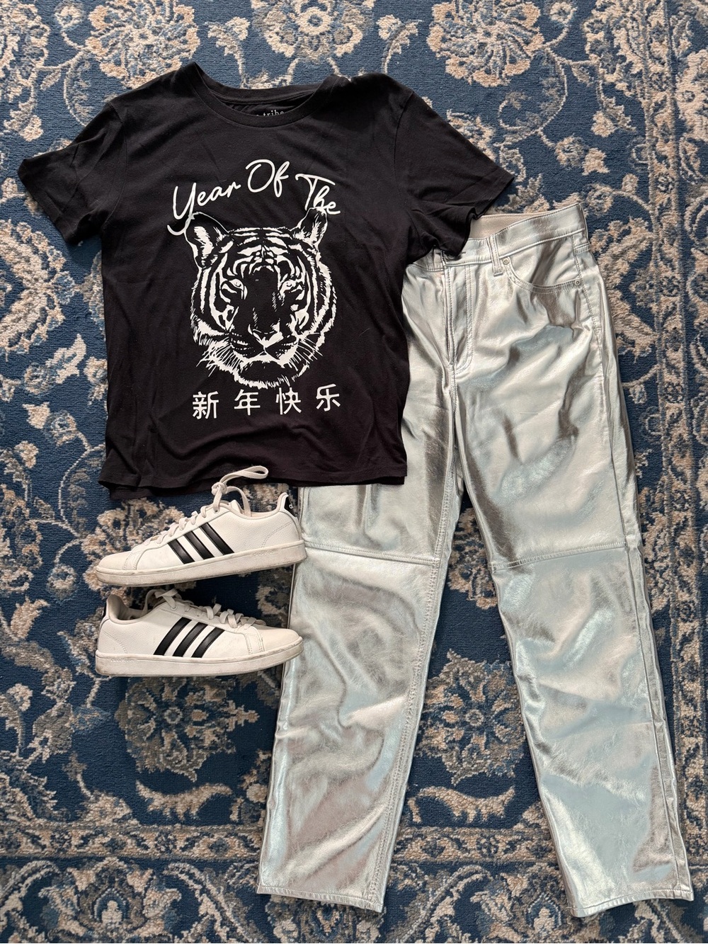 GAP Sleek Silver Cropped Pants